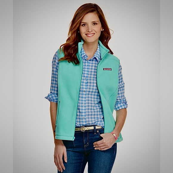 Vineyard Vines Jackets & Blazers - Vineyard Vines Seafoam Green Vest - Size Medium Mint Winter Vest